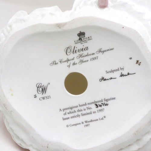 224 - Coalport figurine, Olivia, limited edition number 3474, H: 17 cm. P&P Group 2 (£18+VAT for the first... 