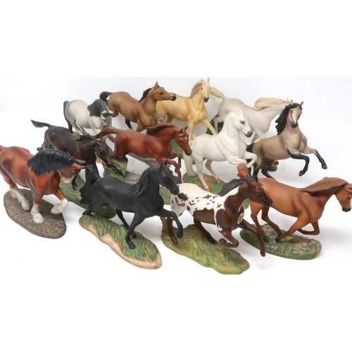 226 - Set of twelve Franklin Mint Great Horses of The World. Not available for in-house P&P