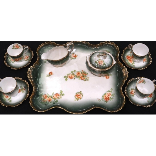 230 - Limoges tea service of eleven pieces. P&P Group 3 (£25+VAT for the first lot and £5+VAT for subseque... 