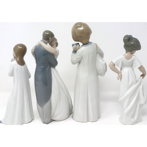 234 - Four Nao figurines, largest H: 22 cm. P&P Group 3 (£25+VAT for the first lot and £5+VAT for subseque... 