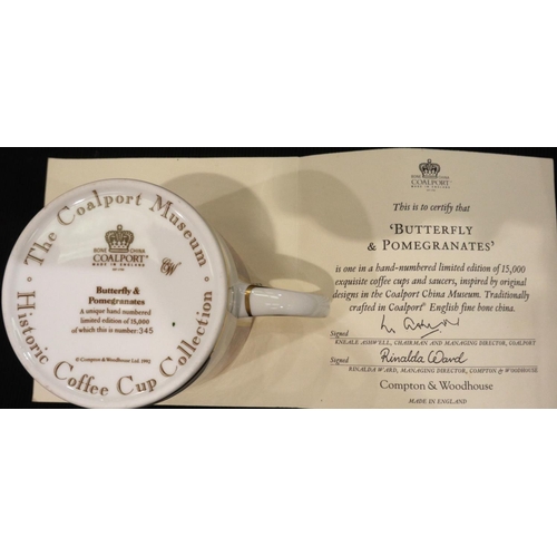 237 - Set of twelve Coalport museum historic coffee cups and saucers. P&P Group 3 (£25+VAT for the first l... 