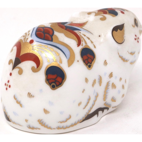 250 - Royal Crown Derby paperweight, Bank Vole, Collectors Guild edition with gold stopper, L: 75 mm. P&P ... 