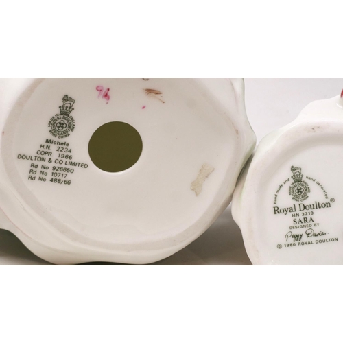 251 - Four Royal Doulton figurines including Autumn Breeze HN1934, no cracks or chips, largest H: 19 cm. P... 