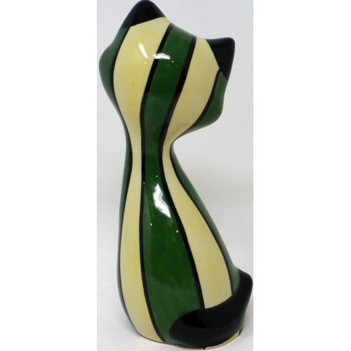 263 - Lorna Bailey cat, Miss Prim, H: 15 cm. P&P Group 1 (£14+VAT for the first lot and £1+VAT for subsequ... 