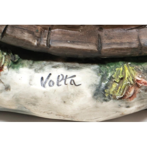 274 - Large Capodimonte figural group, Huck Finn and Tom Sawyer in an apple orchard, signed La Burla with ... 