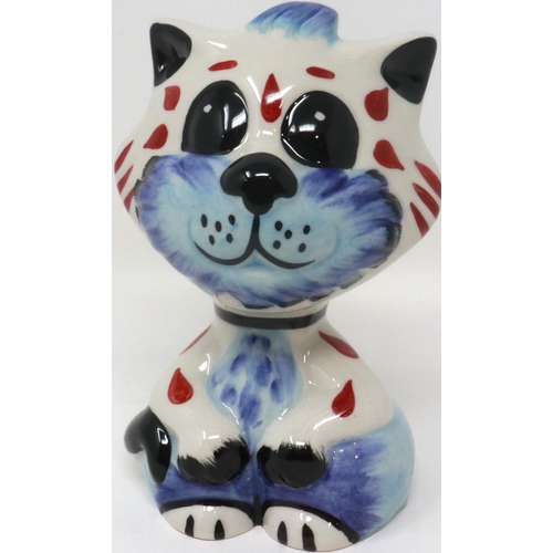 276 - Lorna Bailey cat, Tad, H: 13 cm, no cracks or chips. P&P Group 1 (£14+VAT for the first lot and £1+V... 