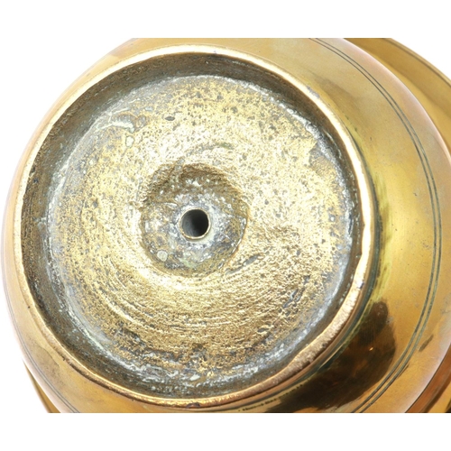 290 - Oriental brass censer with applied figure to the bowl. P&P Group 1 (£14+VAT for the first lot and £1... 