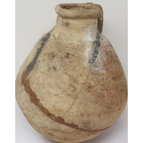 299 - Roman terracotta storage vessel, circa 200-300AD, H: 24 cm . P&P Group 3 (£25+VAT for the first lot ... 