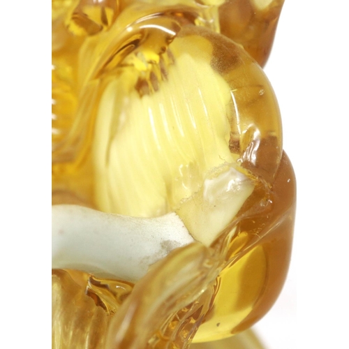 312 - Murano glass figurines signed G Toffolo, H: 34 cm, damage to arms, fleabites to dress. P&P Group 1 (... 