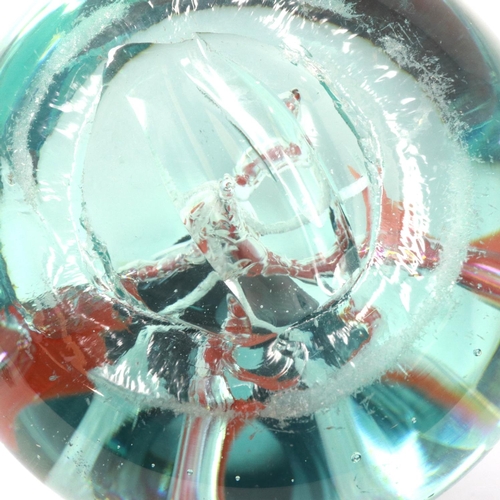 315 - Three 19th century coloured glass paperweights. P&P Group 3 (£25+VAT for the first lot and £5+VAT fo... 