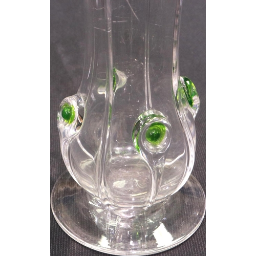 316 - Stewart Art Noveau glass vase, H: 31 cm. P&P Group 3 (£25+VAT for the first lot and £5+VAT for subse... 