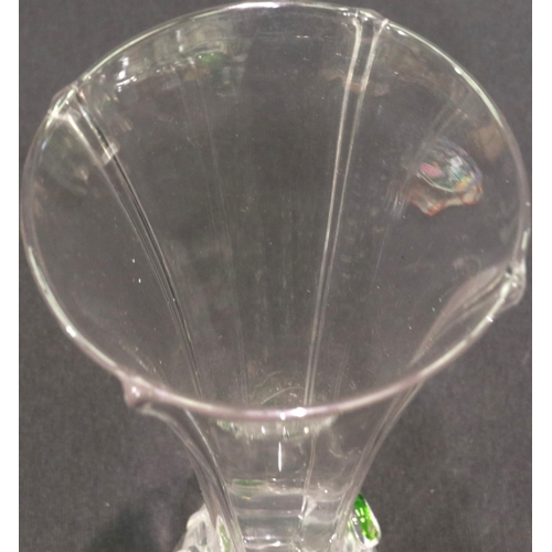316 - Stewart Art Noveau glass vase, H: 31 cm. P&P Group 3 (£25+VAT for the first lot and £5+VAT for subse... 