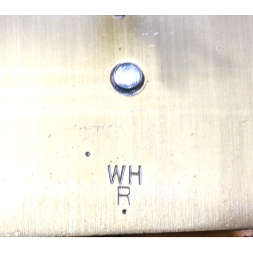 327 - German oak cased mantle clock, working with key. P&P Group 2 (£18+VAT for the first lot and £3+VAT f... 