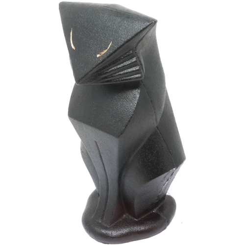 342 - Cast iron Art Deco style doorstop in the form of a stylized cat, H: 26 cm. P&P Group 2 (£18+VAT for ... 