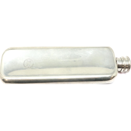 343 - Celtic Pewter hip flask, L: 15 cm. P&P Group 1 (£14+VAT for the first lot and £1+VAT for subsequent ... 