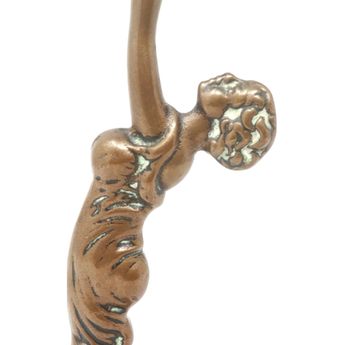 351 - Bronze Art Deco style figure of a lady, H: 24 cm. P&P Group 3 (£25+VAT for the first lot and £5+VAT ... 