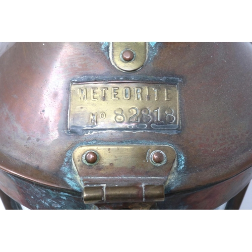 354 - Meteorite copper ships masthead lantern number 82818. P&P Group 3 (£25+VAT for the first lot and £5+... 