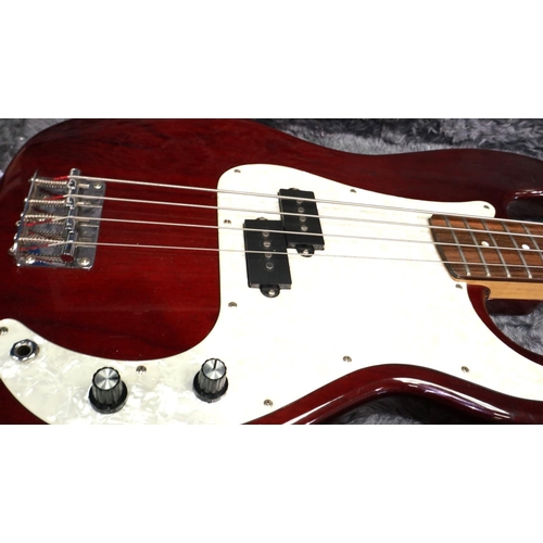 361 - Westfield electric bass guitar with hard carry case. P&P Group 3 (£25+VAT for the first lot and £5+V... 