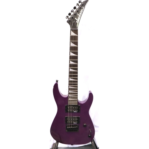 363 - Jackson JS series Dinky Minion JS1X purple electric guitar. P&P Group 3 (£25+VAT for the first lot a... 