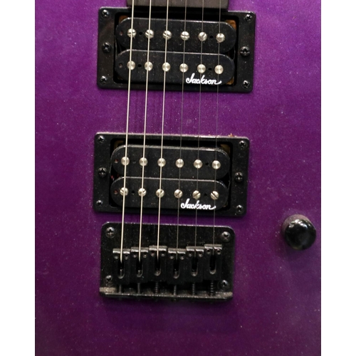 363 - Jackson JS series Dinky Minion JS1X purple electric guitar. P&P Group 3 (£25+VAT for the first lot a... 