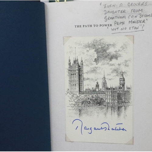 376 - Signed copy of Margaret Thatchers The Path To Power hardback book, lacking provenance. P&P Group 1 (... 