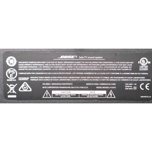400 - Bose Solo TV sound system. Not available for in-house P&P