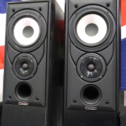 405 - Mission model 702E floor speakers 100w. Not available for in-house P&P
