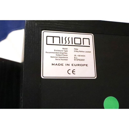 405 - Mission model 702E floor speakers 100w. Not available for in-house P&P