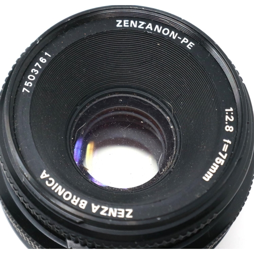 430 - Zenza Bronica camera and lens, for parts or repair. P&P Group 1 (£14+VAT for the first lot and £1+VA... 