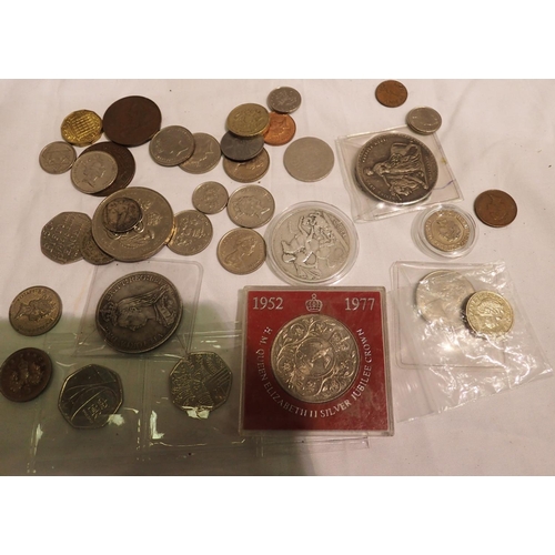 1097 - Mixed collectors coins including an 1893 silver crown. P&P Group 1 (£14+VAT for the first lot and £1... 