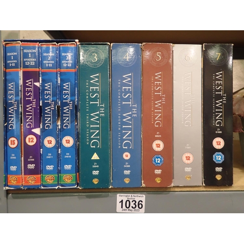 1036 - Complete set of The West Wing series 1-7. Not available for in-house P&P