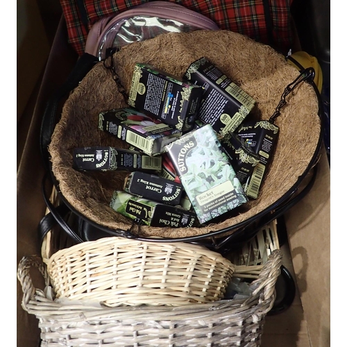 1198 - Hanging basket with mixed seed packets. Not available for in-house P&P