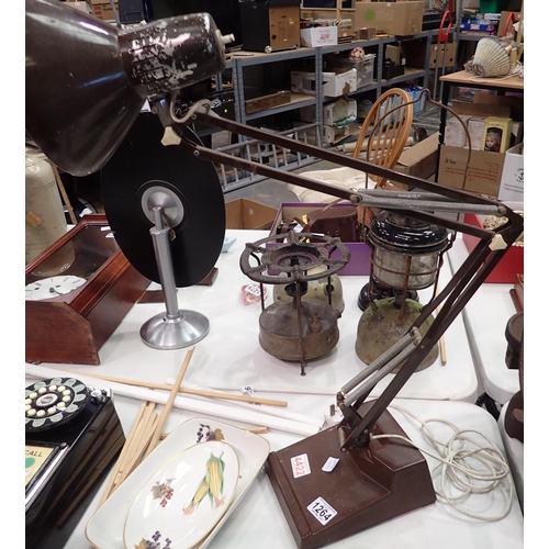 1264 - Waso Ledu anglepoise lamp with base. All electrical items in this lot have been PAT tested for safet... 