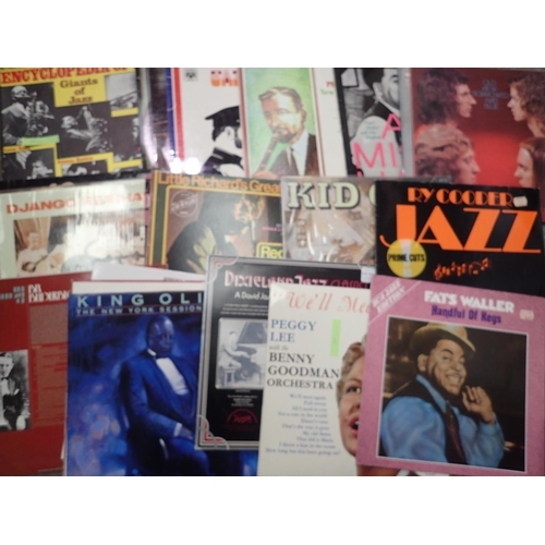 1307 - Quantity of mixed LPs including Encyclopaedia of Jazz. Not available for in-house P&P