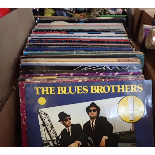 1309 - box of 12 inch vinyl records including rock, pop etc. Not available for in-house P&P