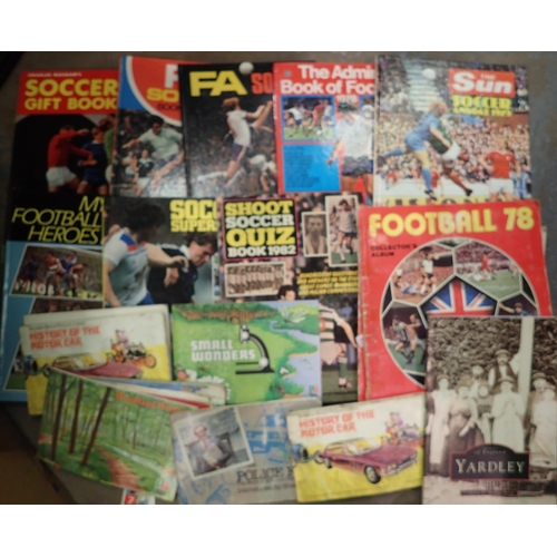 1317 - Quantity of mixed ephemera including football card albums. Not available for in-house P&P