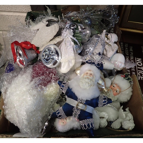 1342 - Box of good quality Christmas tree decorations including Disney. Not available for in-house P&P