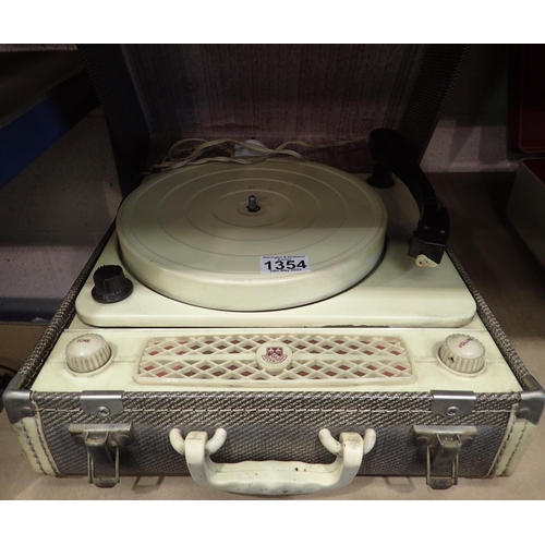 1354 - Regentone portable record player. All electrical items in this lot have been PAT tested for safety a... 