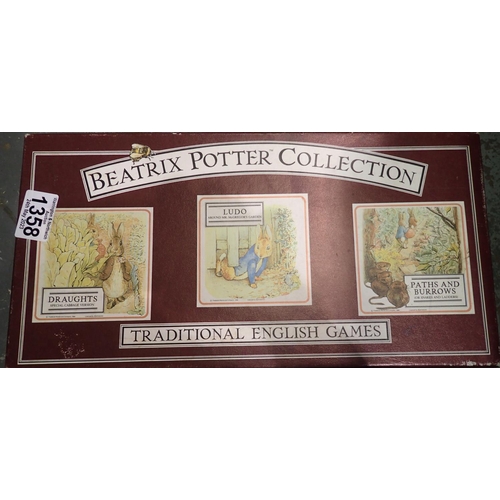 1358 - Beatrix Potter traditional English games. Not available for in-house P&P