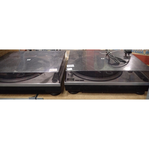 1377 - Two home mix TT1000 D.J Generation turntables. All electrical items in this lot have been PAT tested... 