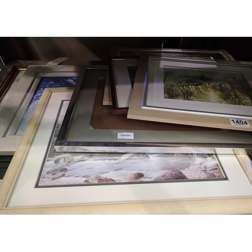 1404 - Collection of seven assorted prints and frames. Not available for in-house P&P