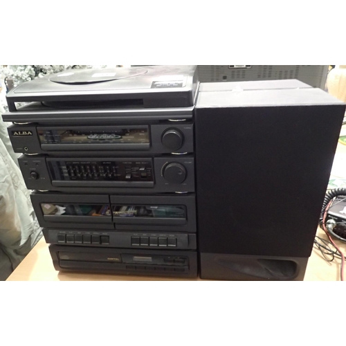 1415 - Alba stereo system with record deck. Not available for in-house P&P