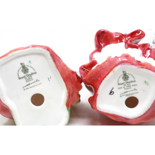 278 - Royal Doulton figurine, Lydia HN1908, Top o the Hill HN1834, Nao cat and a Minton bowl in the Haddon... 