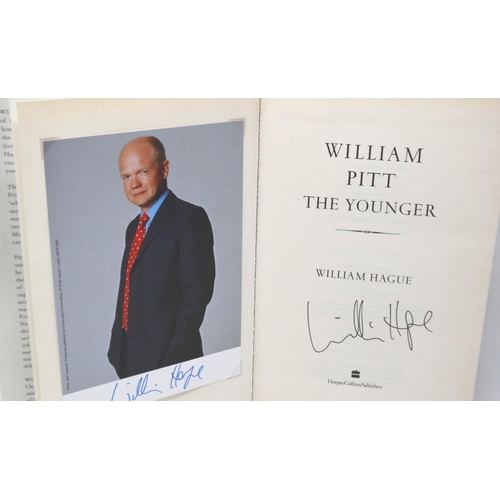 1193 - Signed copy of William Pitt The Younger by William Hague, and a signed copy of William Hague In His ... 