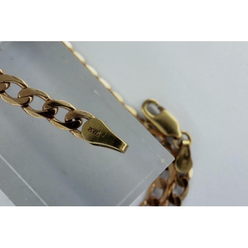 64 - 9ct gold curb link neck chain, L: 51 cm, 9.0g. P&P Group 1 (£14+VAT for the first lot and £1+VAT for... 