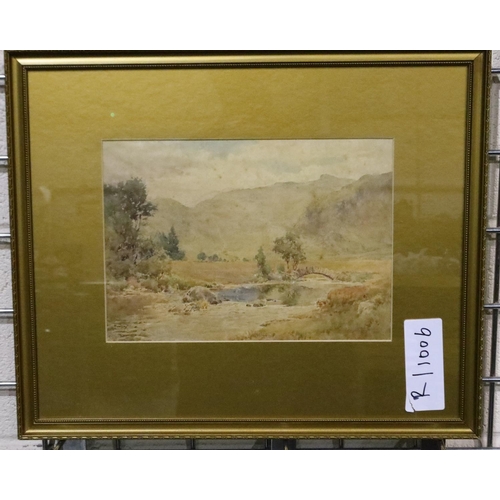 2070 - Cuthbert Rigby (1850-1935): watercolour, view of the Lake District, 27 x 19 cm. Not available for in... 