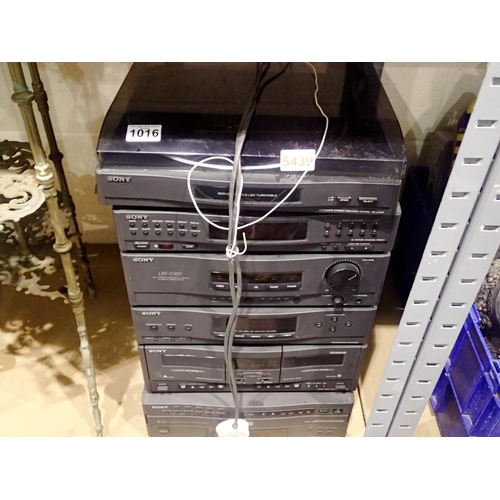 1016 - Sony stack system, working at lotting. All electrical items in this lot have been PAT tested for saf... 