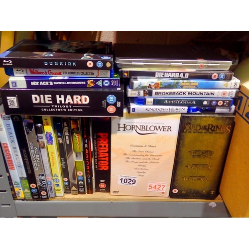 1029 - Mixed DVDs, Blu Rays and boxed sets, some sealed. P&P Group 3 (£25+VAT for the first lot and £5+VAT ... 