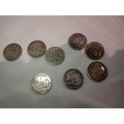 1061 - Eight pre 1920s silver threepences. P&P Group 1 (£14+VAT for the first lot and £1+VAT for subsequent... 