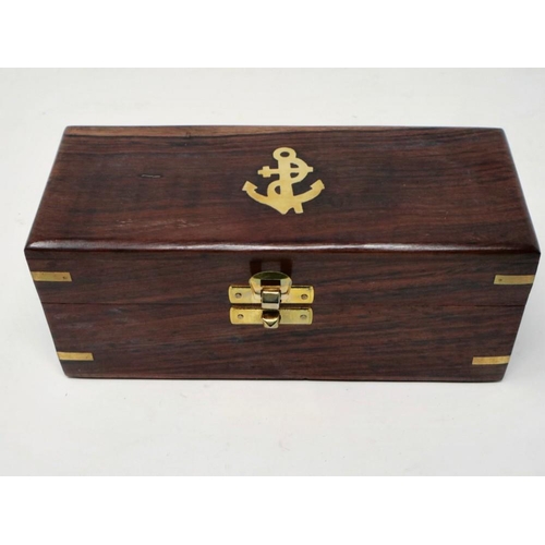 441 - Boxed brass Victorian Marine telescope with five drawers. P&P Group 1 (£14+VAT for the first lot and... 